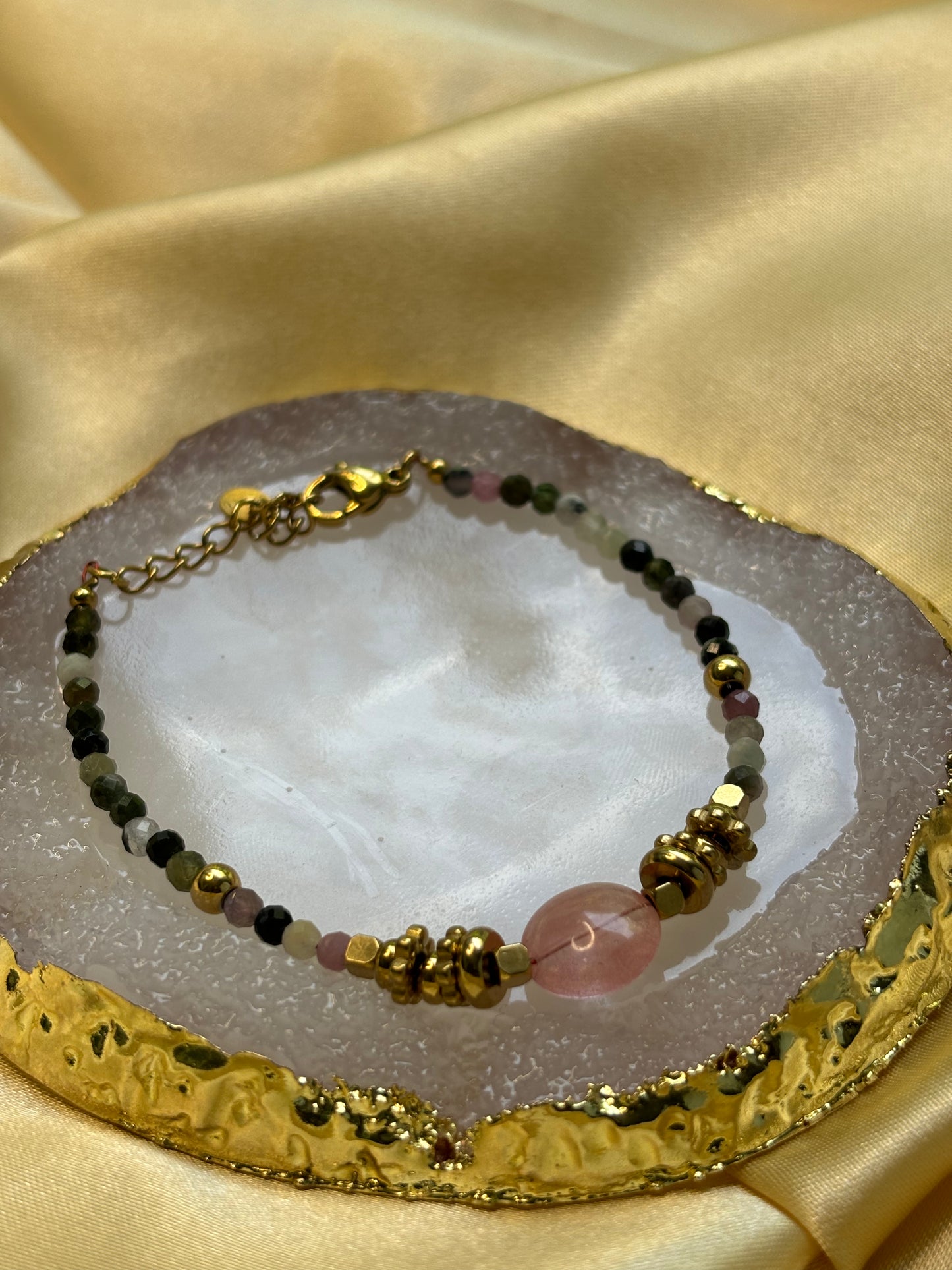 Bracelet pierre rose