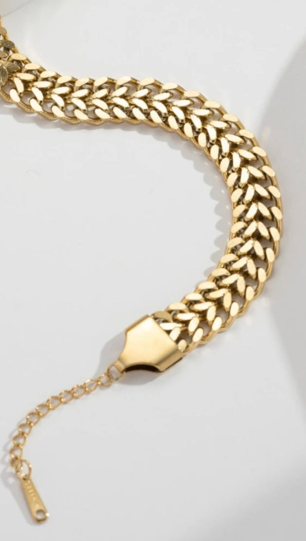 Bracelet maillons dorés