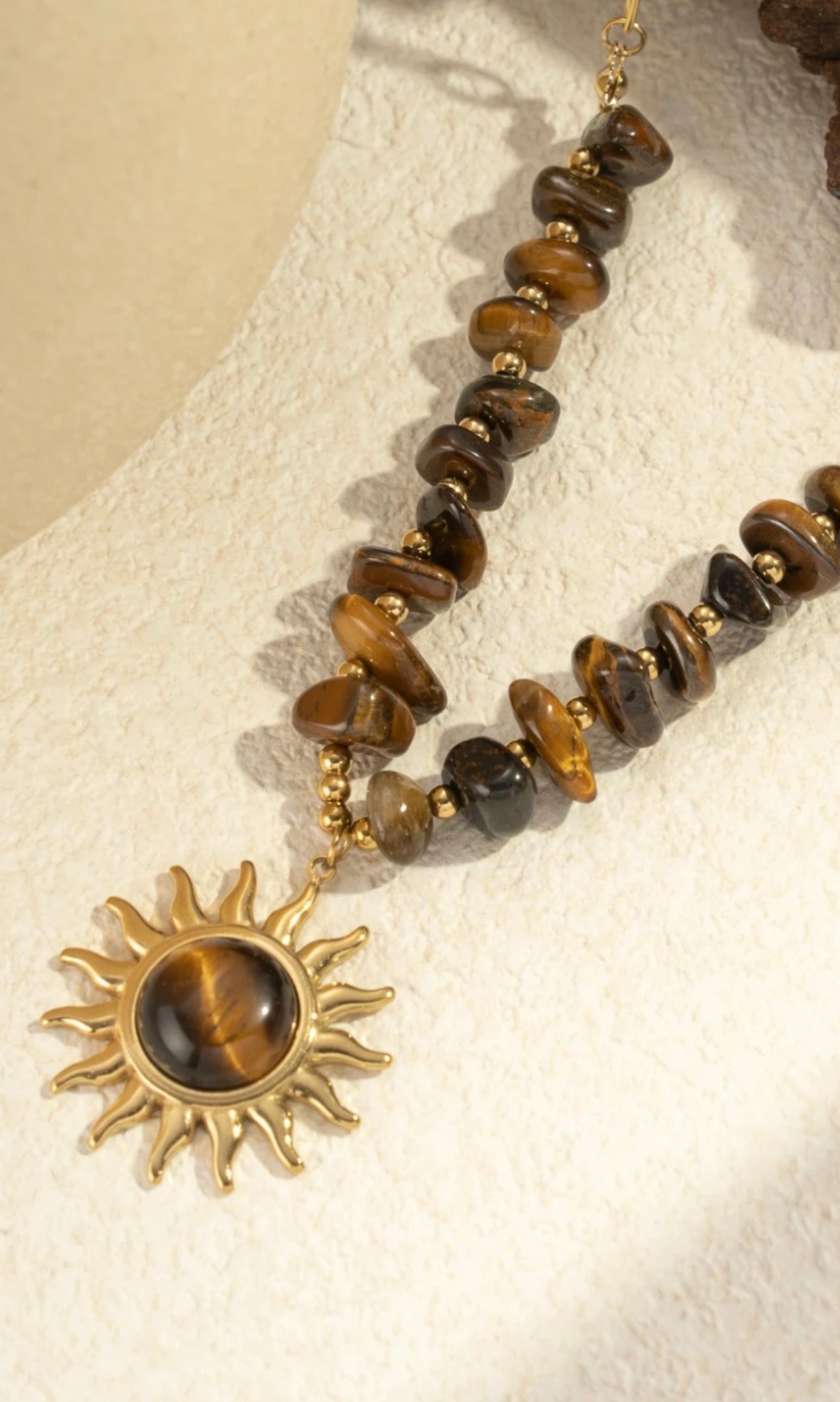 Collier soleil & œil de tigre