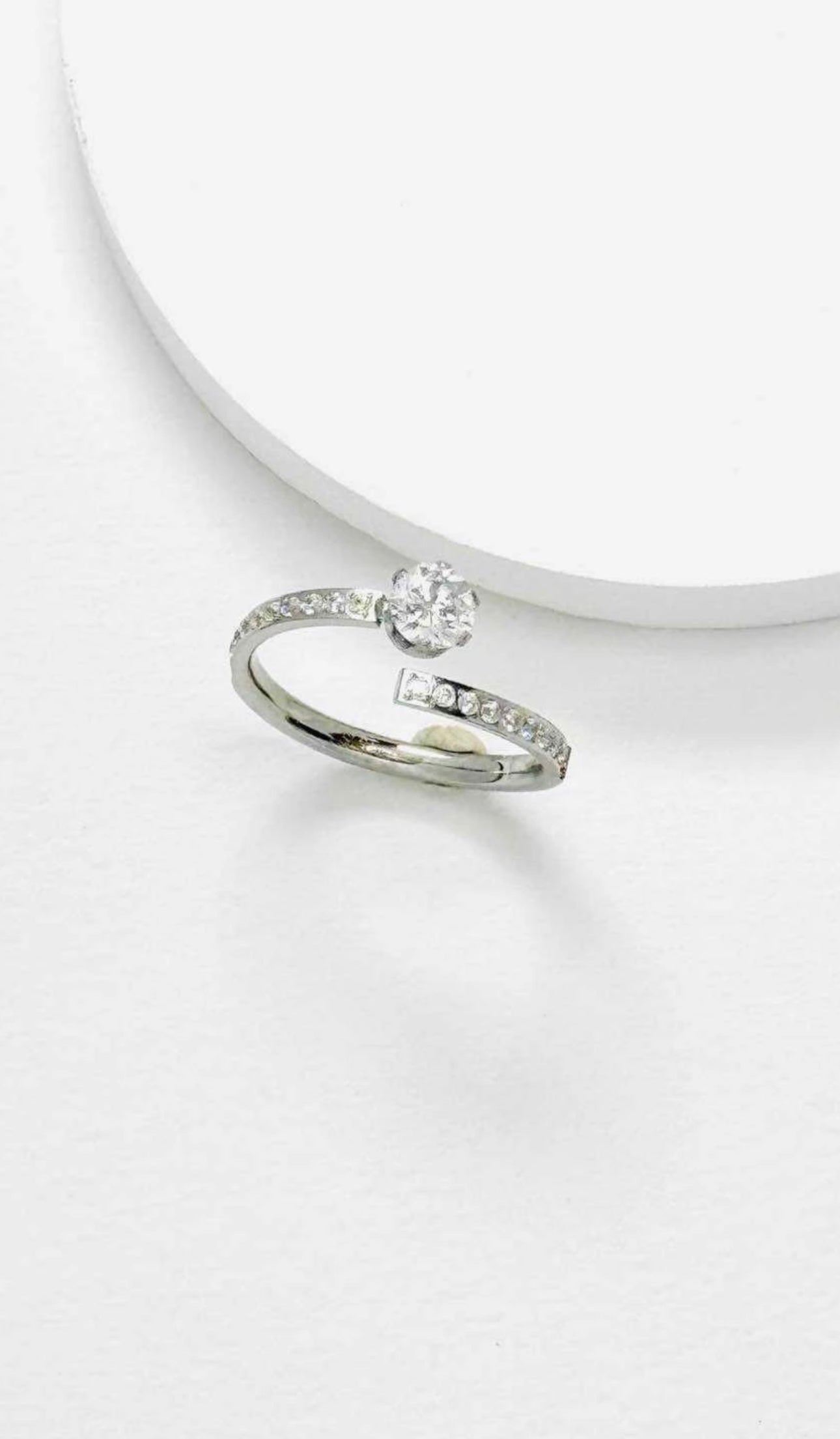 Bague ouverte scintillante