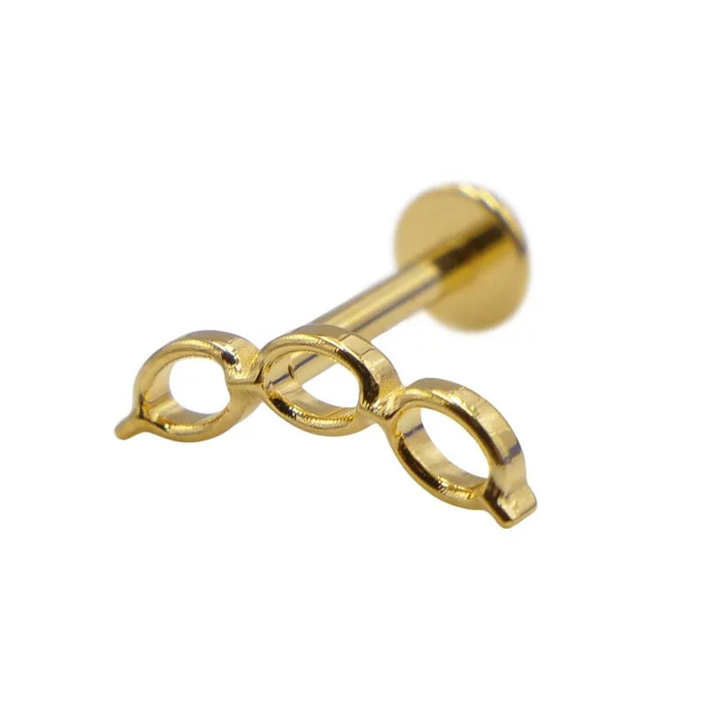 Labret Titane PV Interne Stérile motif chaîne