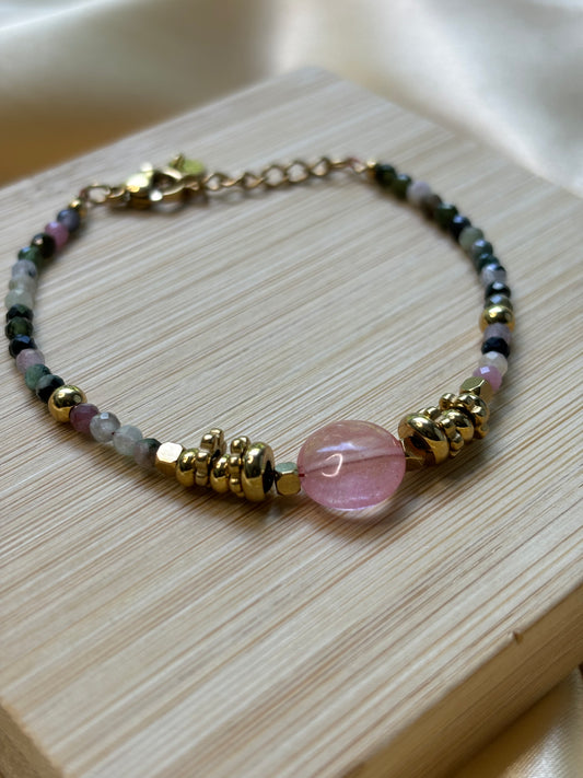 Bracelet pierre rose