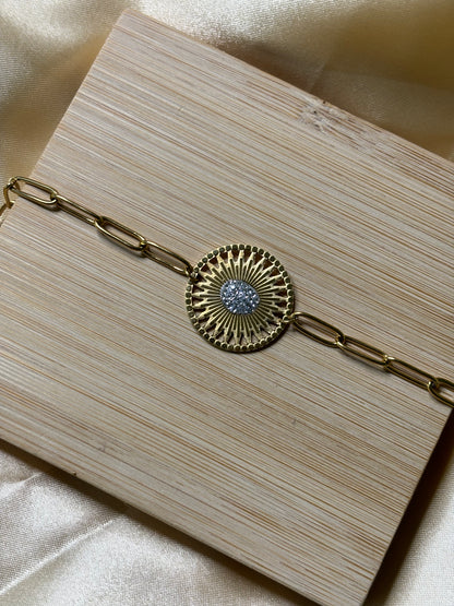 Bracelet médaillon soleil