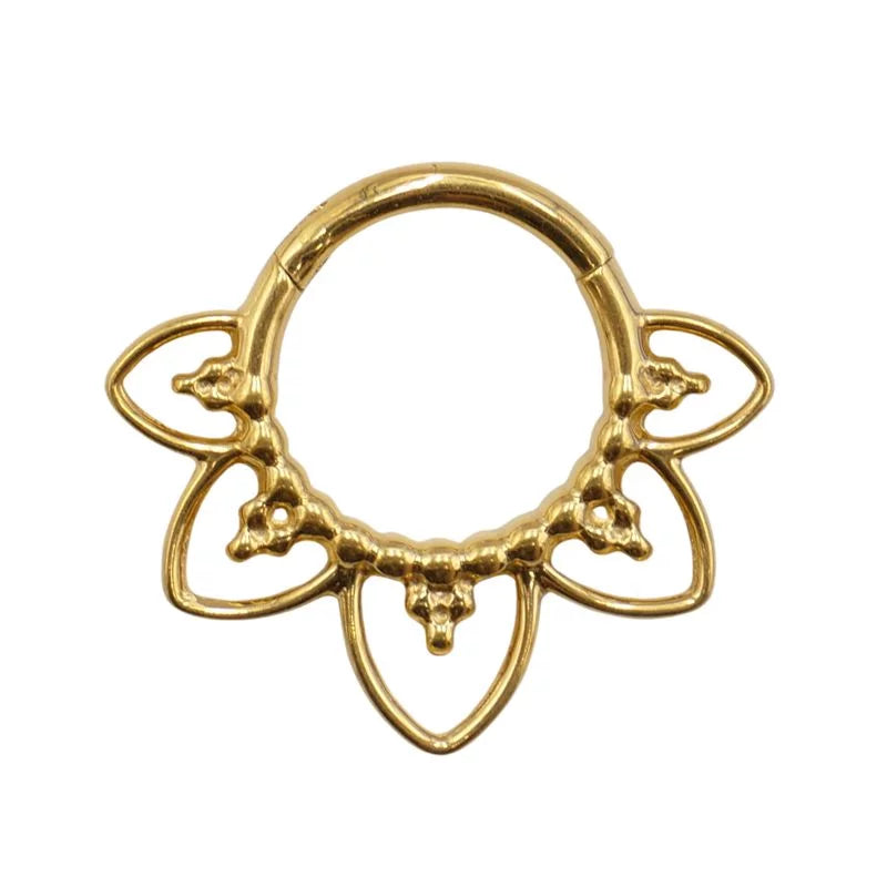 Anneau charnière 1,2x8 titane PVD Ornemental