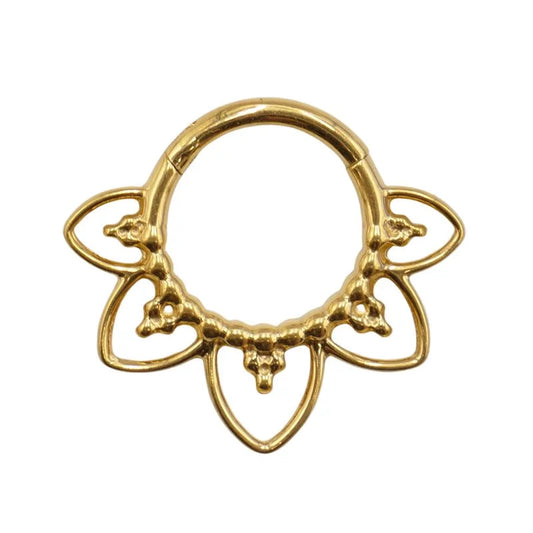 Anneau charnière 1,2x8 titane PVD Ornemental