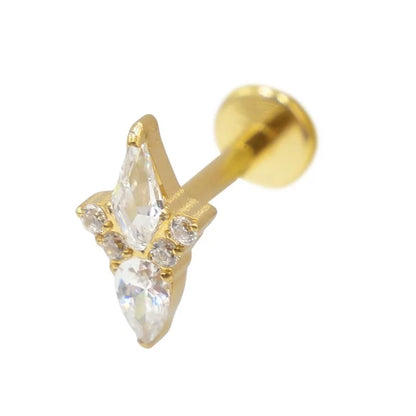 Labret Titane PVD Interne Stérile motif losange