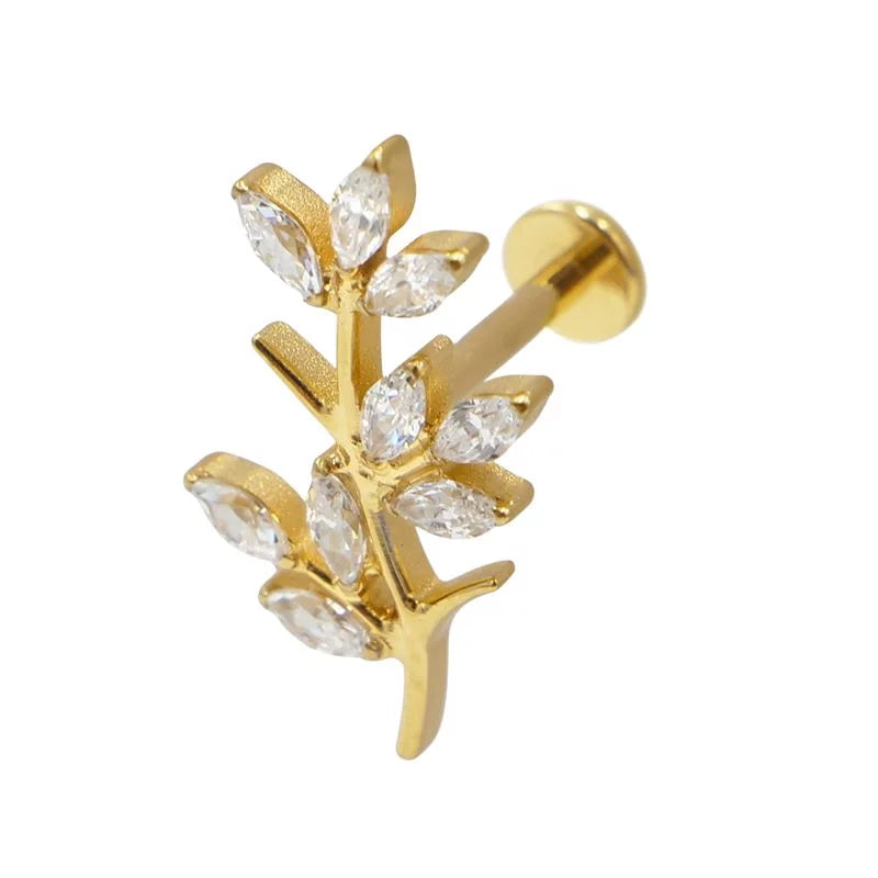 Feuille avec Cristaux